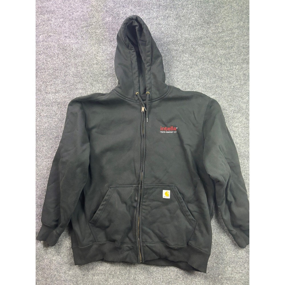 Carhartt Rain‎ Defender Zip Hoodie Mens 2XL Black Intella Parts Logo 100614-001
